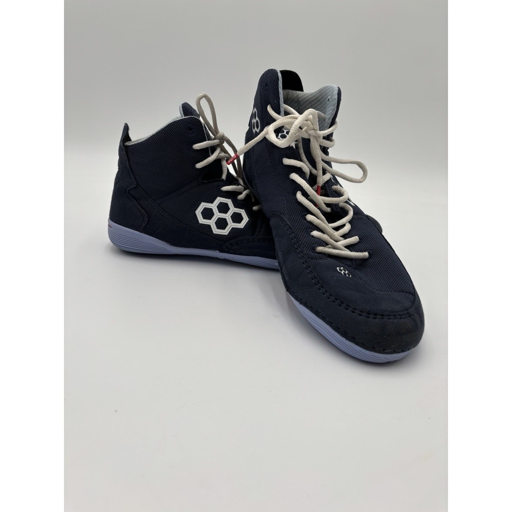 RUDIS Men's Wrestling Shoes Size 13 Navy Blue High Top Lace Up Competition